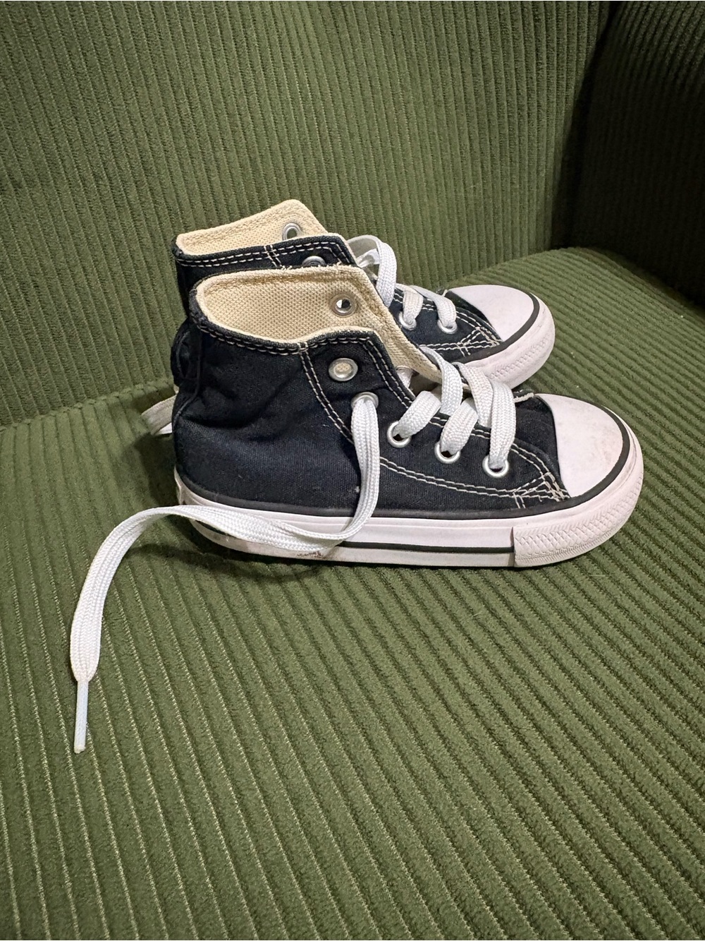 Converse Kids Black & White High Top Sneakers